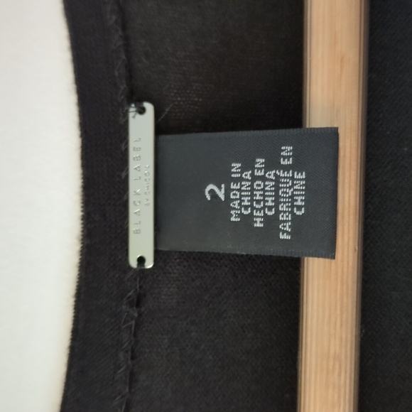 Chico's Mixed fabric cardigan sweater black front sheer closet staple - Picture 7 of 9